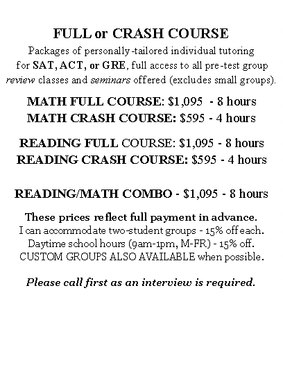 crash course math sat